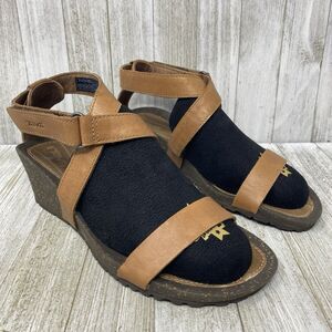 Teva Sandals Womens 6.5 Cabrillo Strap Wedge Gladiator Casual Open Toe Brown Tan